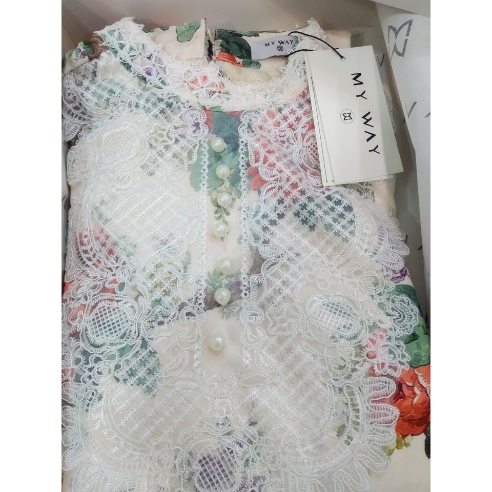Đầm Xòe Nữ MY WAY Tay Bồng Họa Tiết Hoa Sang Trọng 9MD0618 HA0