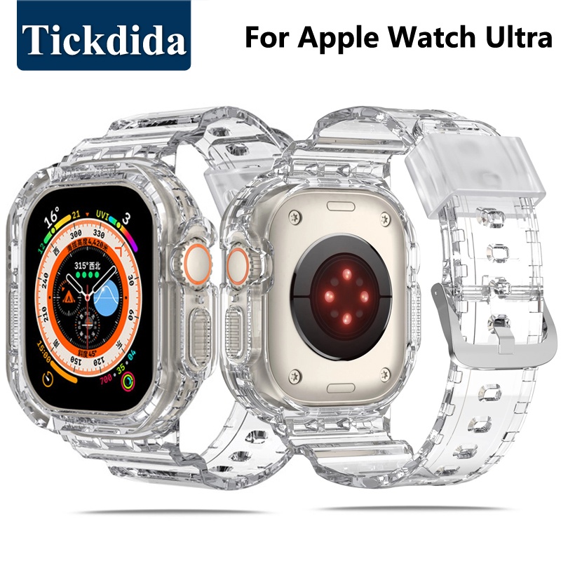 Dây Đeo Silicone + Ốp Bảo Vệ 2 Trong 1 Cho Đồng Hồ Apple Watch Ultra 49mm 45mm Series 7 8