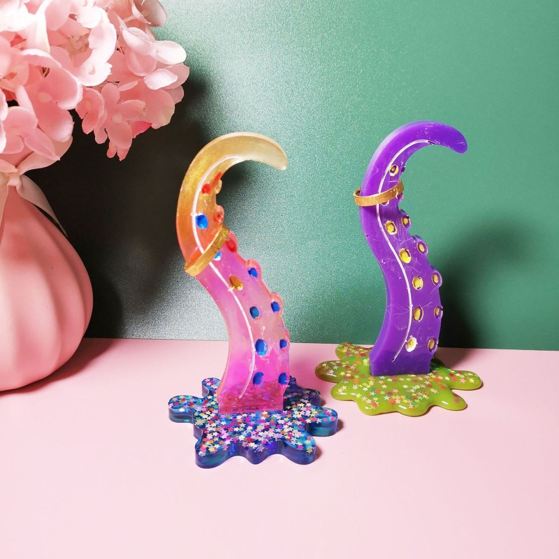 Khuôn Silicone Hình Bạch Tuộc Dùng Trưng Bày Nhẫn DIY