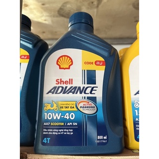 Nhớt xe tay ga shell advance scooter ax7 10w40