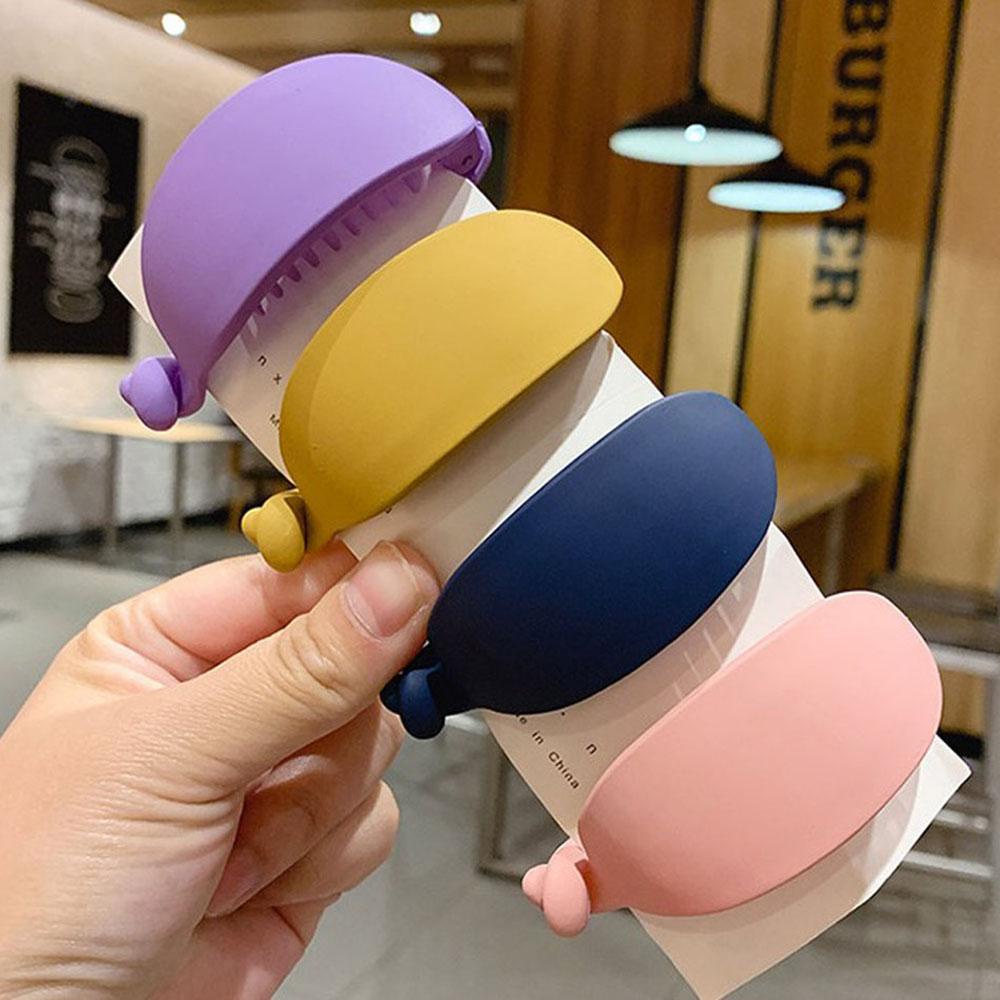 Kẹp Tóc Hình Quả Chuối Màu Trơn Thanh Lịch Cho Nữ WMES15H