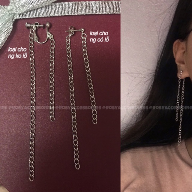 ROSY - KHUYÊN TAI XÍCH THẢ DÀI CÁ TÍNH