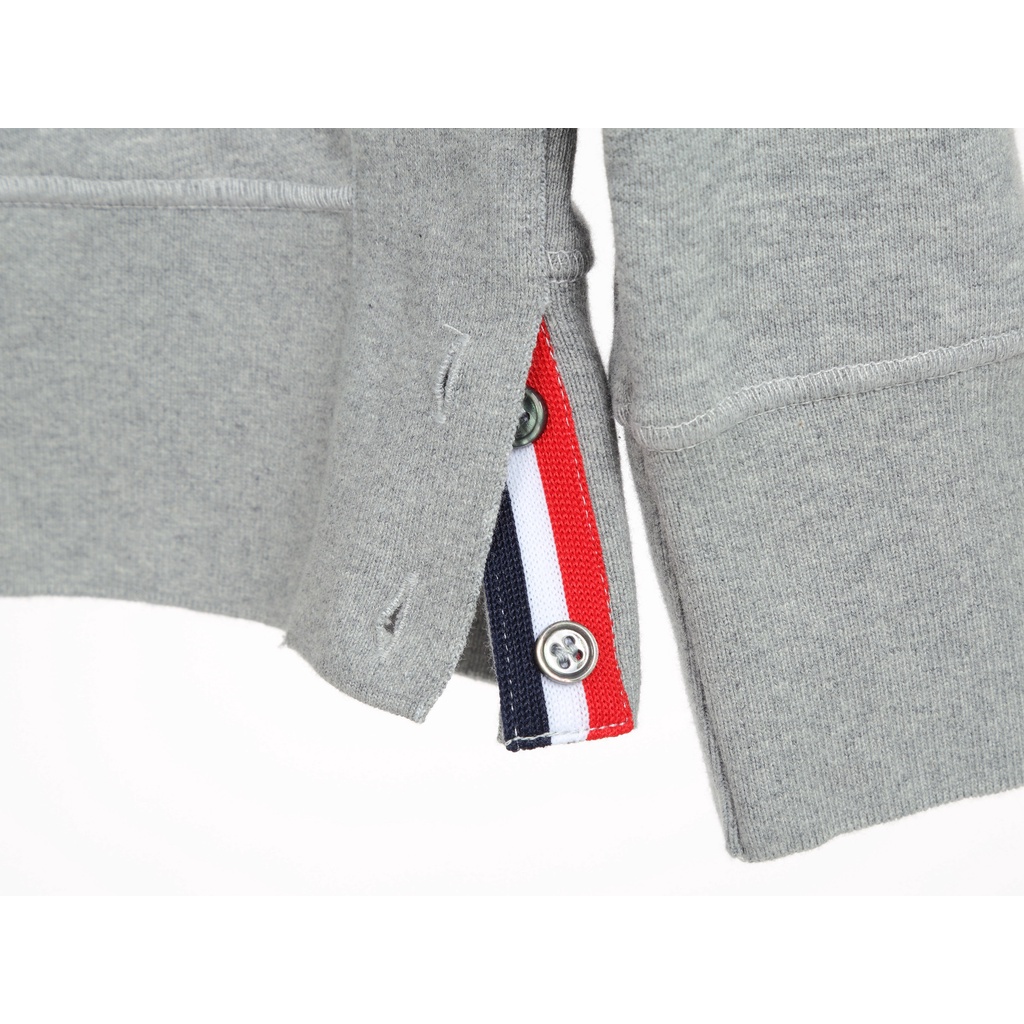 Áo Sweater nam nữ form rộng dáng Unisex Thom Brow.ne 015 chất liệu len bông thiết kế tay áo kẻ 4 sọc cao cấp