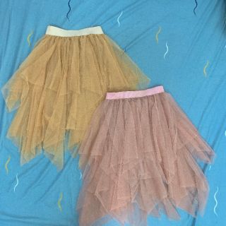 Chân váy lưới nhọn pastel