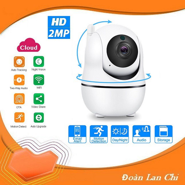 [ GIÁ HUỶ DIỆT] Camera an ninh Y13 WiFi 1080P trong nhà phát hiện chuyển động Hai chiều Dịch vụ nhìn đêm