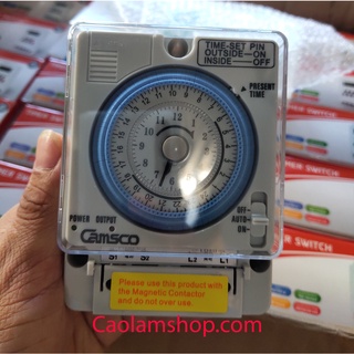 Camsco - Thiết bị hẹn giờ cơ Camsco ,tủ điện TB35N + Tặng 1 cục pin lưu