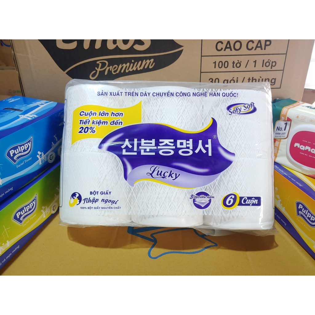 Giấy vệ sinh cuộn Lucky