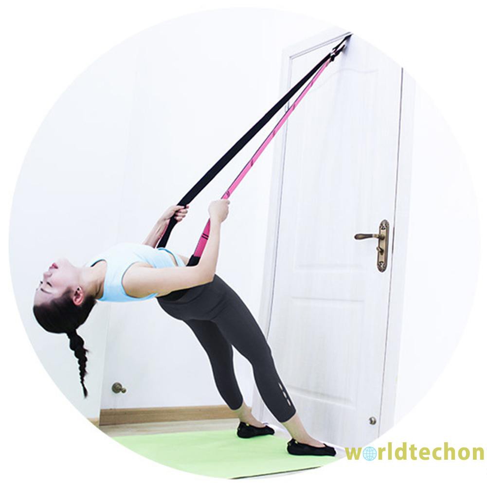 READY STOCK Fitness Resistance Band Pilates Yoga Leg Stretcher Pull Rope w/Door Anchor