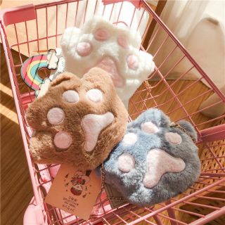 [Order]  Sẵn xám - Túi hình bàn chân chó xinh xinh cute