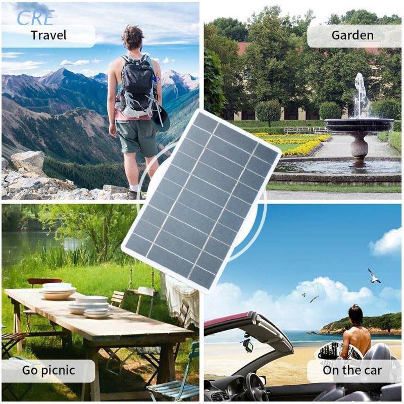 Tấm Năng Lượng Mặt Trời 5 Watt 5V PV Kèm Dây Cáp 50cm Chất Lượng Cao Cho Điện Thoại