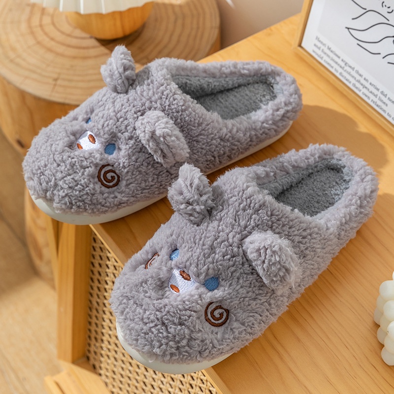Dép bông đi trong nhà hình Thỏ đáng yêu siêu êm giữ ấm mùa đông chống trượt A147 CUTE ACCESSORIES TOP 1
