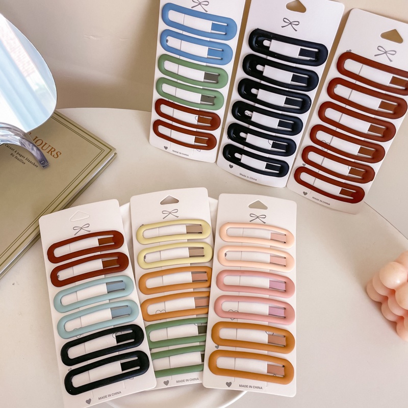 Kẹp Tóc Màu Nhám Đơn Giản Thời Trang Cho Nữ