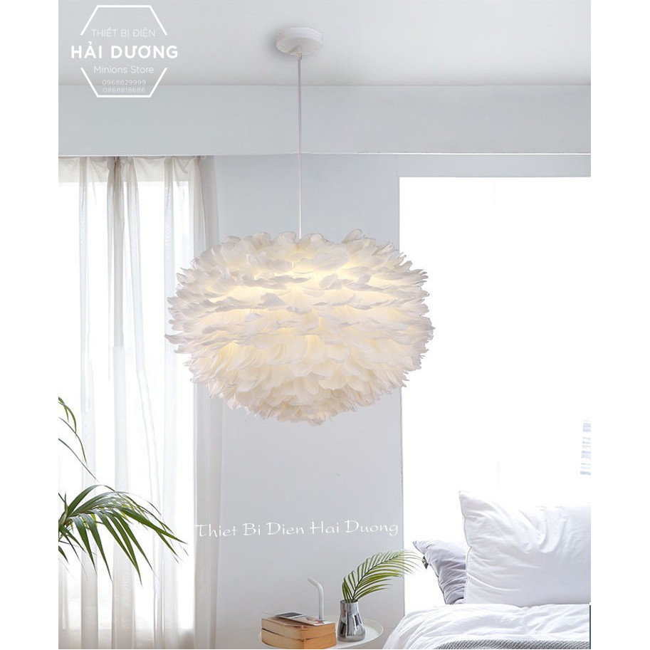 Đèn Chùm Mây lông Vũ Bắc ÂU Decor Lighting TN329 ( Loại Cỡ Nhỏ 30cm) - 3 Chế Độ Ánh Sáng