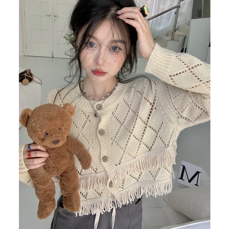 Áo Khoác Cardigan Dệt Kim Thiết Kế Hợp Thời Trang Cho Phái Nữ