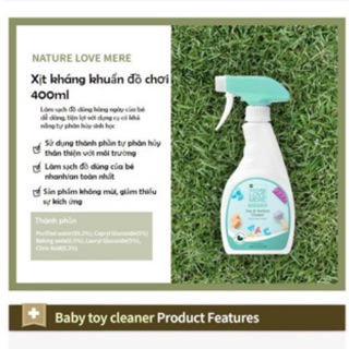 Xịt làm sạch đồ chơi/bề mặt tiếp xúc Nature Love Mere 400ml