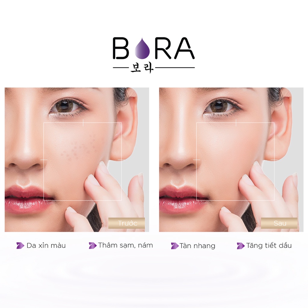Serum trắng da cấp ẩm tăng đàn hồi da ngừa mụn Hàn Quốc BORA NIACINAMIDE 20% lọ 30ml - Hàng chính hãng