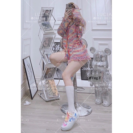 Áo khoác len 7 màu nữ