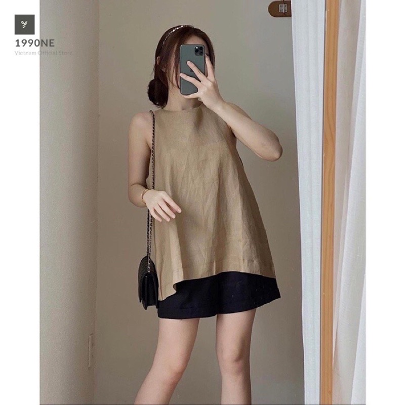 Set đồ nữ đũi, bộ đồ nữ hè áo yếm quần đùi chất đũi thun co dãn nhẹ cực kì dễ thương