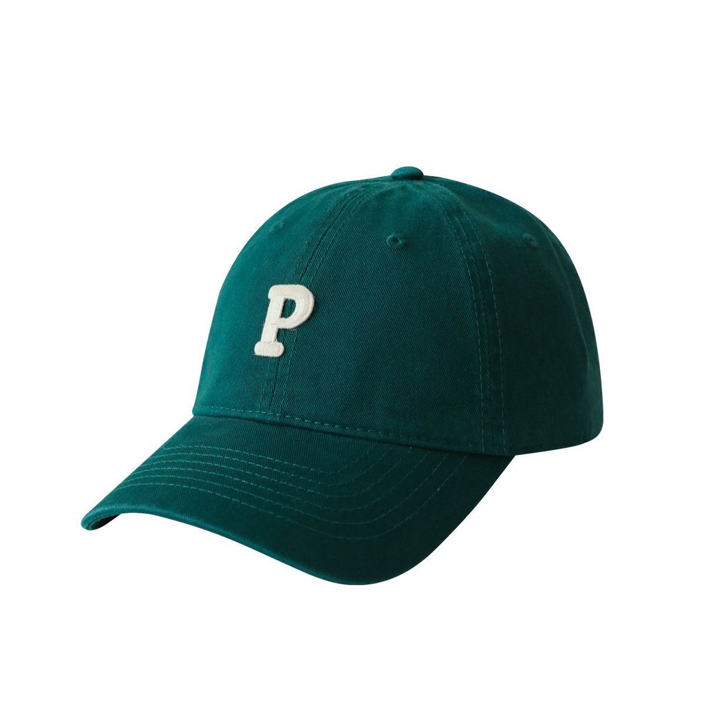 Korean letter P Baseball Cap Girls' soft Top Sports hat Dirty Orange Caps