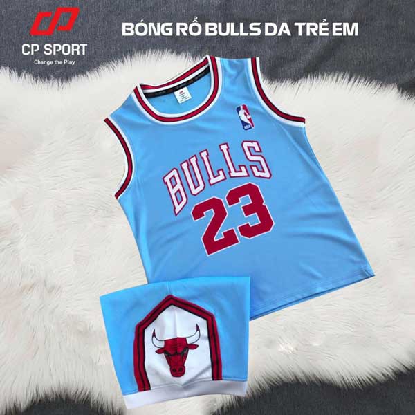 Quần áo bóng rổ CP Bulls trẻ em thun mè mát, thoáng khí thấm hút mồ hôi tốt, hàng đẹp, chất lượng.