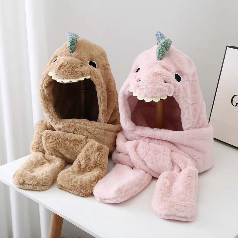 Mũ len trùm đầu hình con vật siêu đáng yêu, lông mềm mịn cực ấm áp