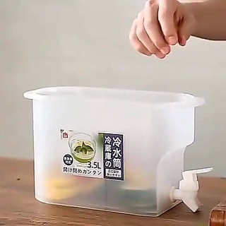 (𝒈𝒊𝒂́ 𝒔𝒊̉) Bình đựng nước có vòi để tủ lạnh 3,5 lít ( BÌNH TỦ LẠNH CÓ VÒI TRẮNG)