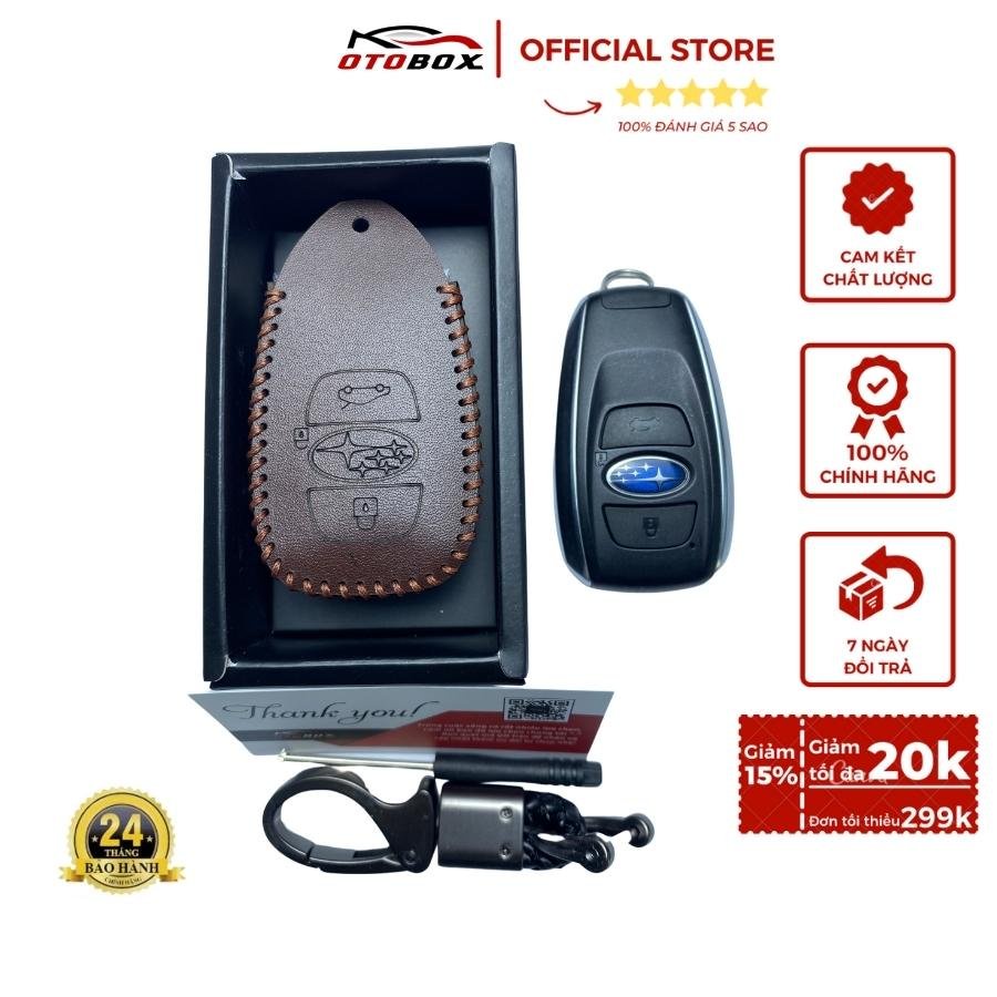 Bao da chìa khoá ô tô subaru forester, outback, brz, xv, legacy chìa thông minh bảo vệ chìa khoá oto cao cấp chống xước