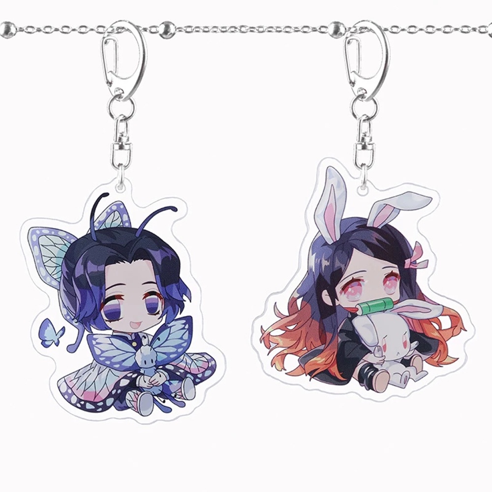 Móc Khóa Acrylic Họa Tiết Demon Slayer Kimetsu No Yaiba Dễ Thương Sáng Tạo 1
