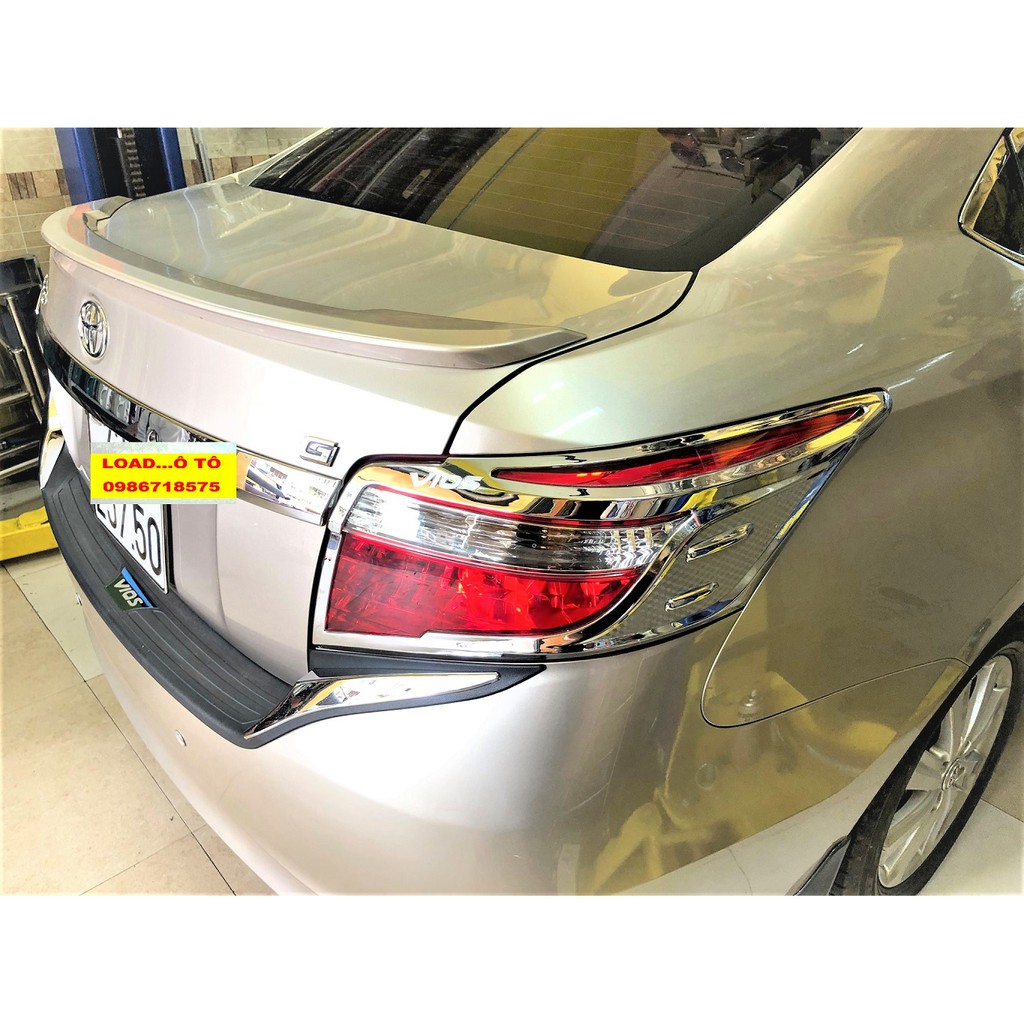 Chống Trầy Cốp Ngoài Xe Toyota Vios 2014-2018 Nhựa Đen ABS Mạ Crom Sang Trọng