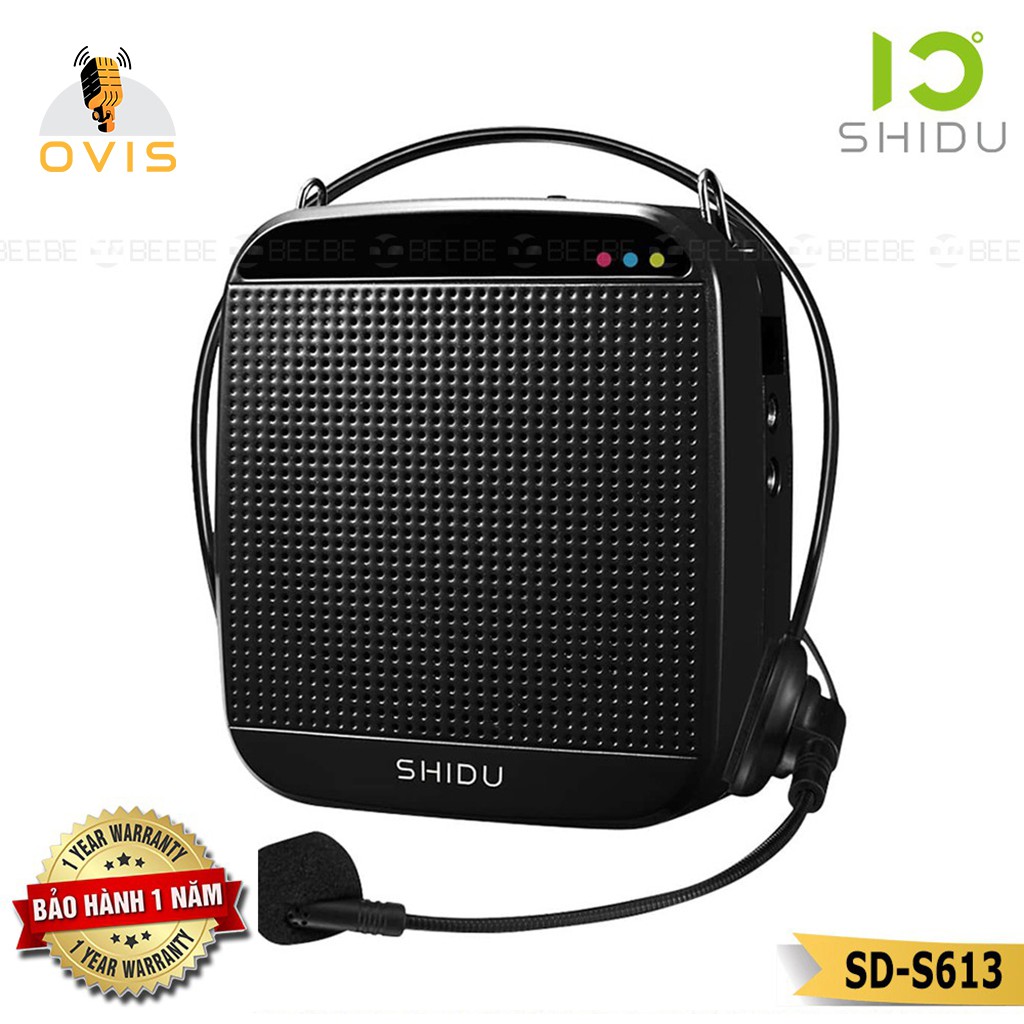 Shidu SD-S613 | Máy Trợ Giảng Không Dây, Có Bluetooth UHF, Công Suất 18W