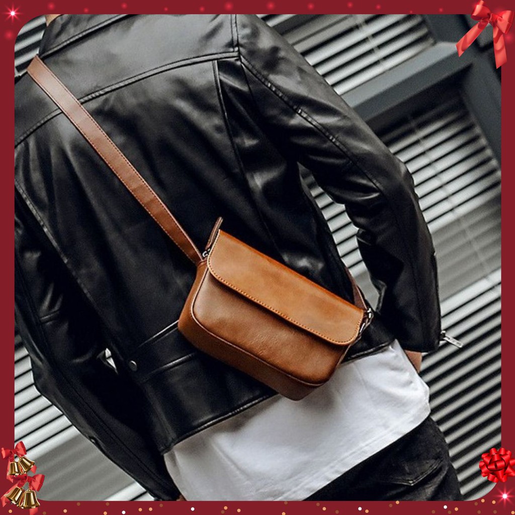 Túi Da Đeo Chéo Cao Cấp 🌟 FREESHIP 🌟Túi Xách Da Nam Nữ Thời Trang Đẹp Phong Cách Nhật Bản