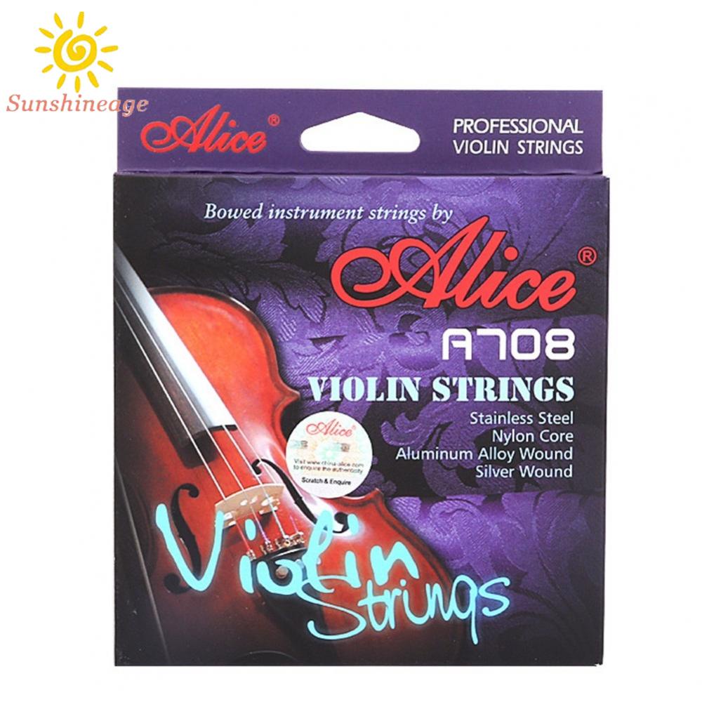 SUNAGE- ~Alice Pro Violin Strings EADG 4/4 Nylon Core Full Size Extra Single E String  readystock hot sale 2021 new【SUNAGE-HOT Fashion】