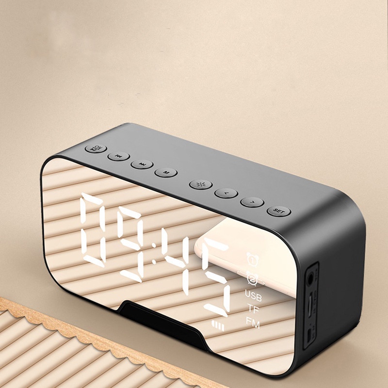 Loa bluetooth đồng hồ G5 - Đa chức năng ( kết nối Bluetooth, đồng hồ báo thức,Đo nhiệt độ,Đỡ điện thoại,Decor,...)