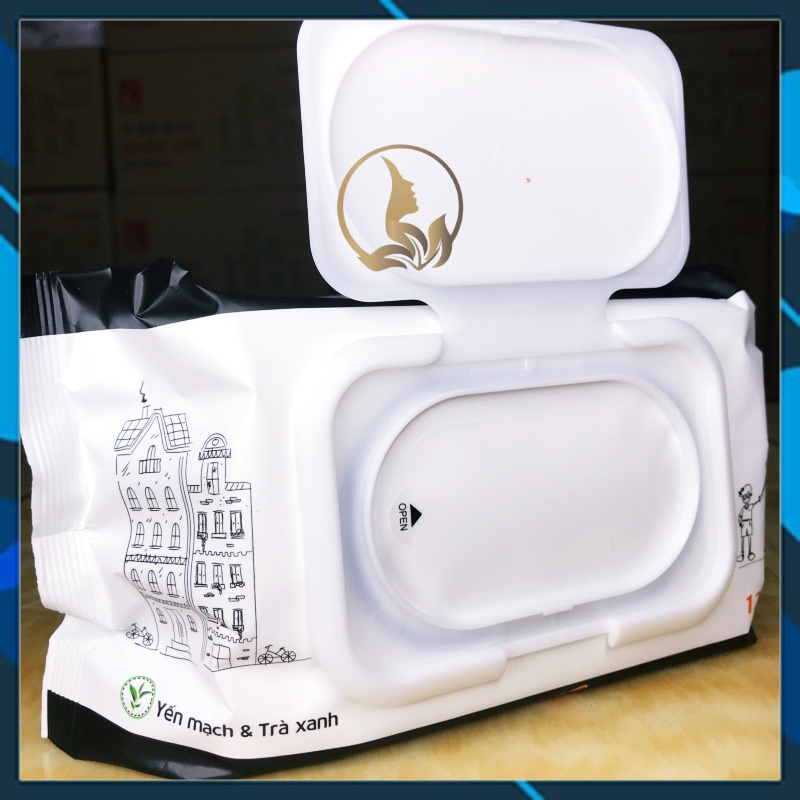 Khăn Ướt Gia Đình Choice L Lotte Hương Yến Mạch Trà Xanh 120 miếng