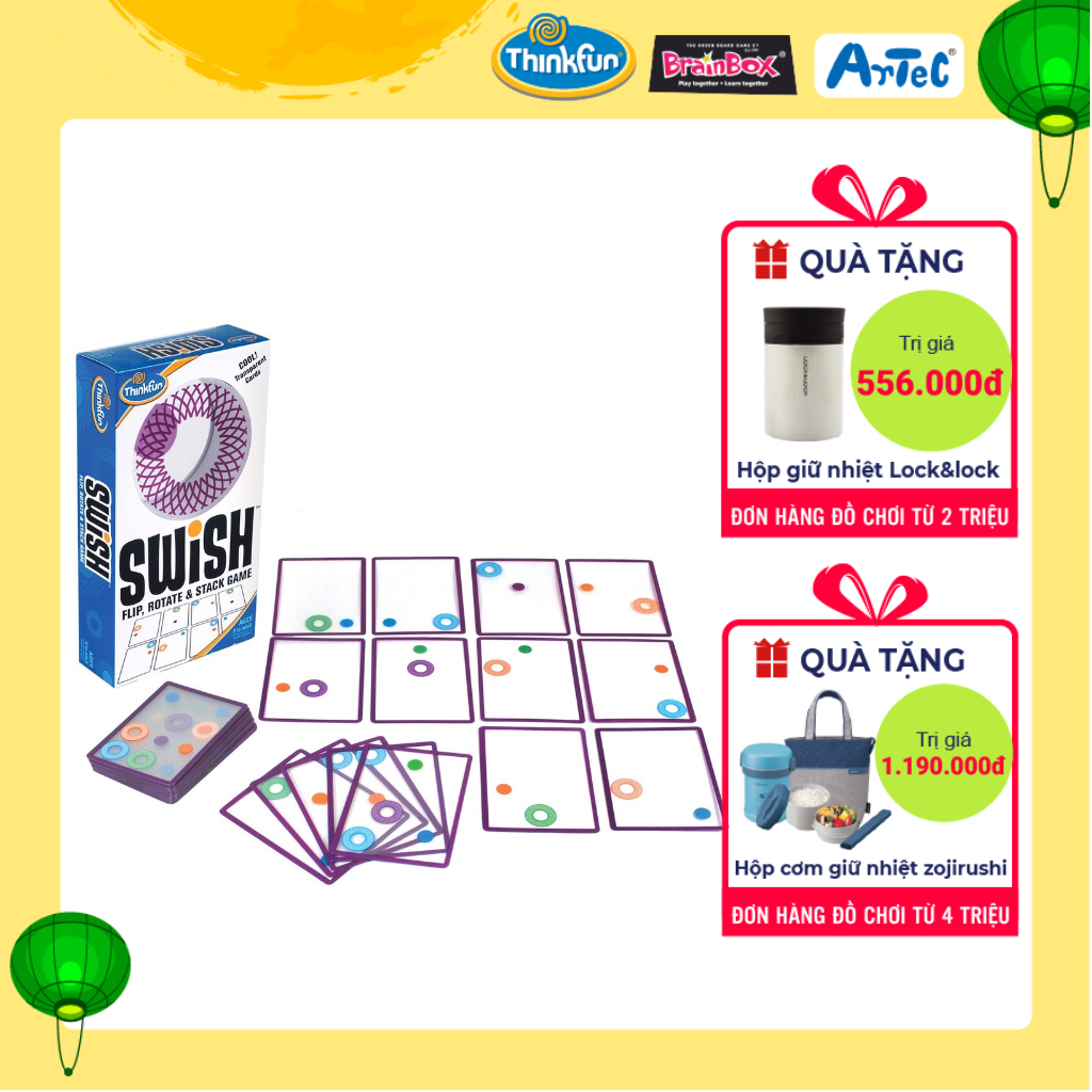 (Ảnh thật - Chính hãng) Bộ đồ chơi thông minh kích thích tư duy cho trẻ Swish 1512-WH, thương hiệu Thinkfun - Mỹ