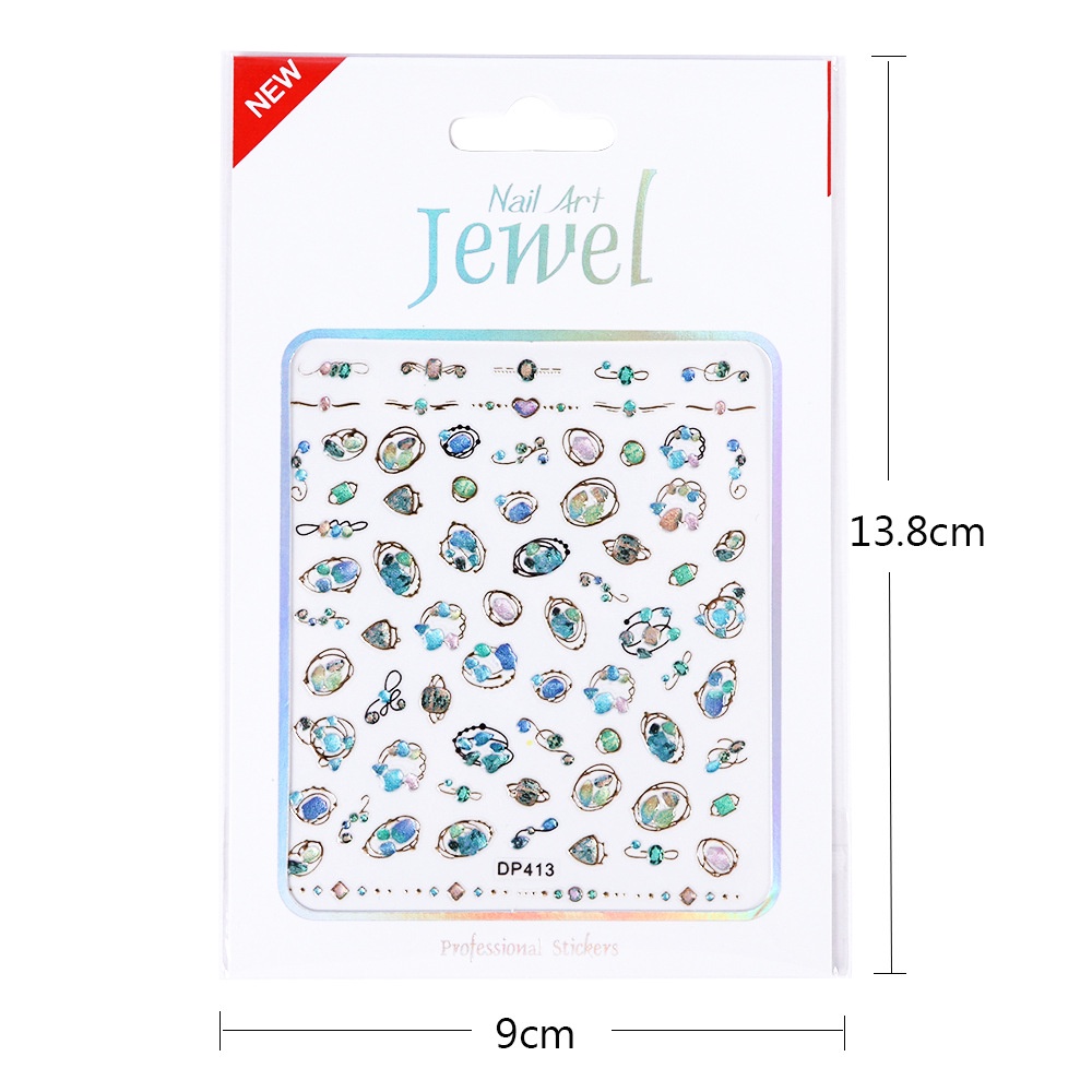 Sticker Kim Loại Dán Trang Trí Móng Tay Phong Cách Nhật Hàn
