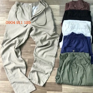 Quần đũi nam cạp chun có cúc kèm dây rút