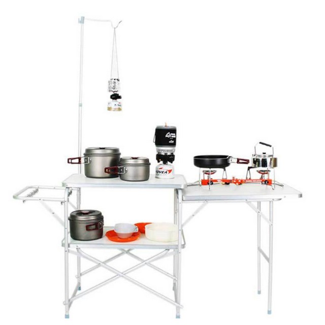 Full Alloy Cooking Table - Bàn nấu ăn ngoài trời xếp nhanh - Home and Garden