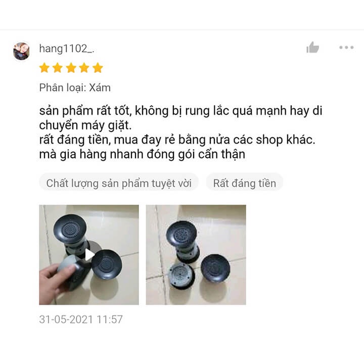 Set 4 chân kê chống rung cho máy giặt