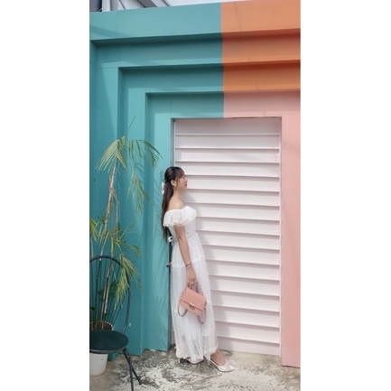 VÁY MAXI BẸT VAI BÈO DỰ TIỆC FULL SIZE S M L XL ( ẢNH VÀ VIDEO DO CHỦ SHOP TỰ CHỤP 1000% )