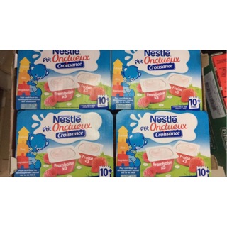 Sữa chua nguội Nestle P’tit Brasse - Pháp đủ vị cho bé từ 4m+ date 02/2019