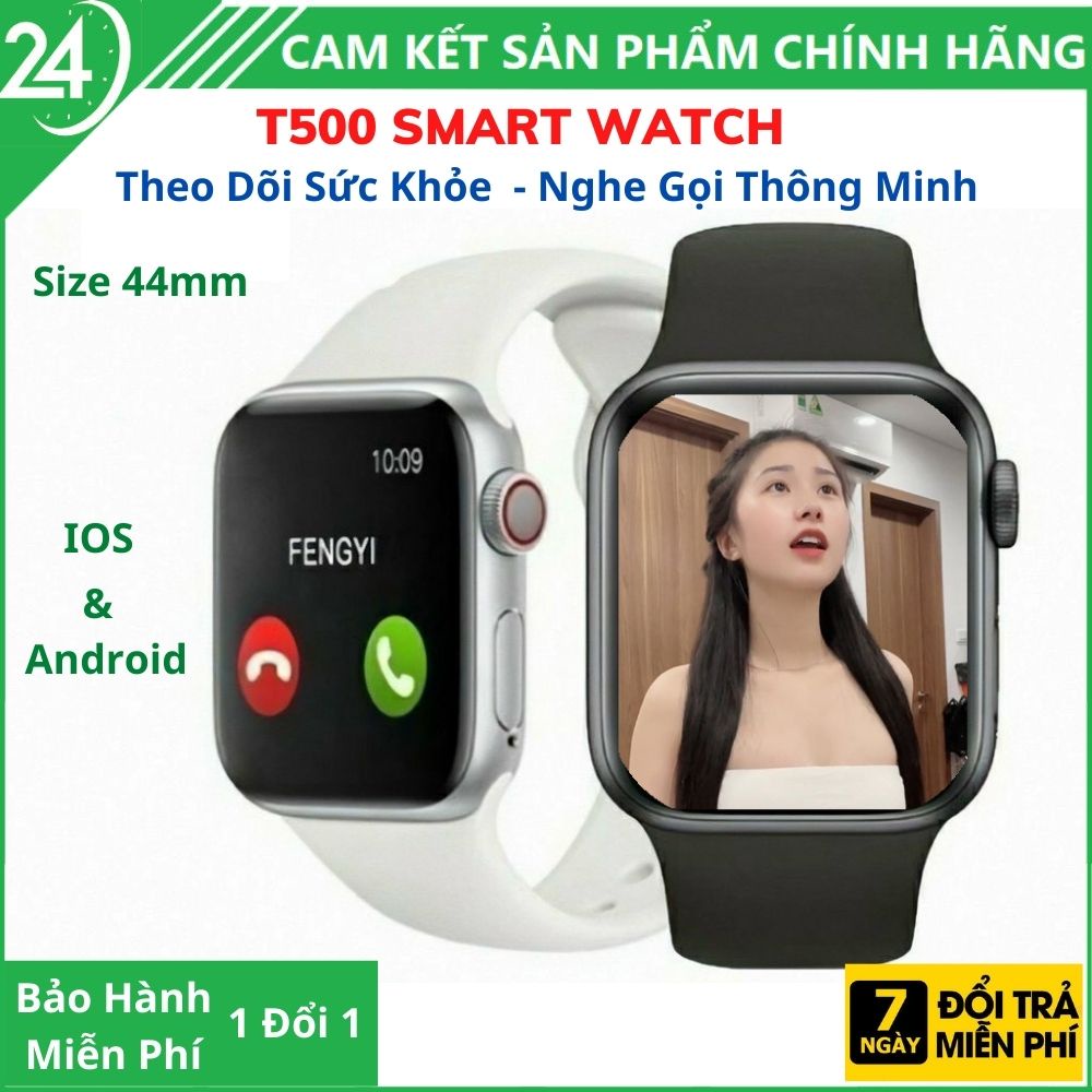 ĐỒNG HỒ THÔNG MINH T500 SMART WATCH SERIES 5 T500 - Giao diện 100% Tiếng Việt,Gọi điện nghe nhạc trực tiếp - Thông báo