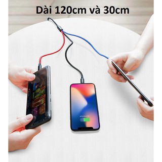 Cáp dù sạc nhanh 3 trong 1 Type-C - Micro USB - Lightning Baseus (Mầu Đen)