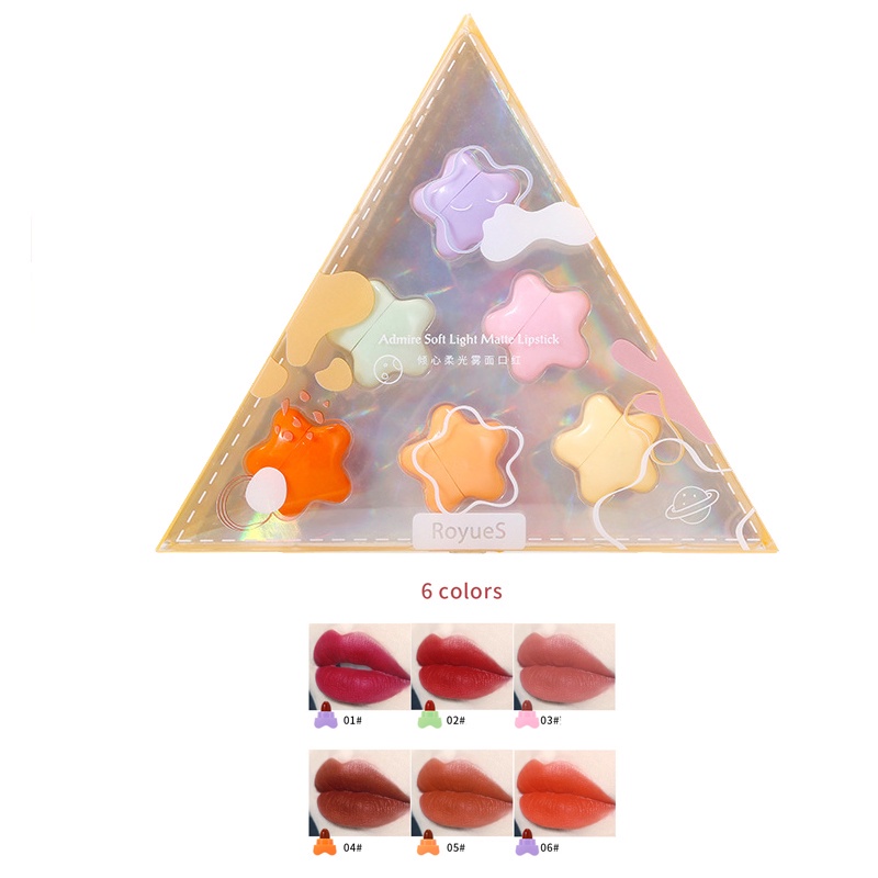 Set 6 Son Môi Mini Không Dính Cốc Không Phai Màu Chất Lượng Cao