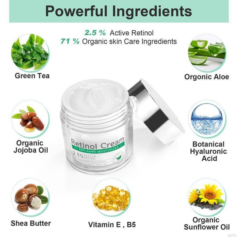 Kem Dưỡng Da Mặt Retinol 50ml Dưỡng Ẩm Chống Lão Hóa Làm Trắng Và Tái Tạo Làn Da