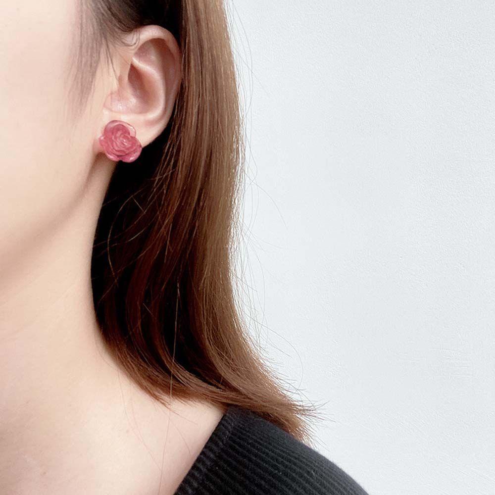 JARRED Bông Tai Xỏ Lỗ Bằng Nhựa Trong Suốt Thời Trang Dự Tiệc Cưới Cho Nữ