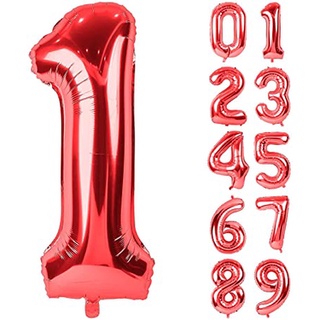 Bóng số màu đỏ 40cm bso03