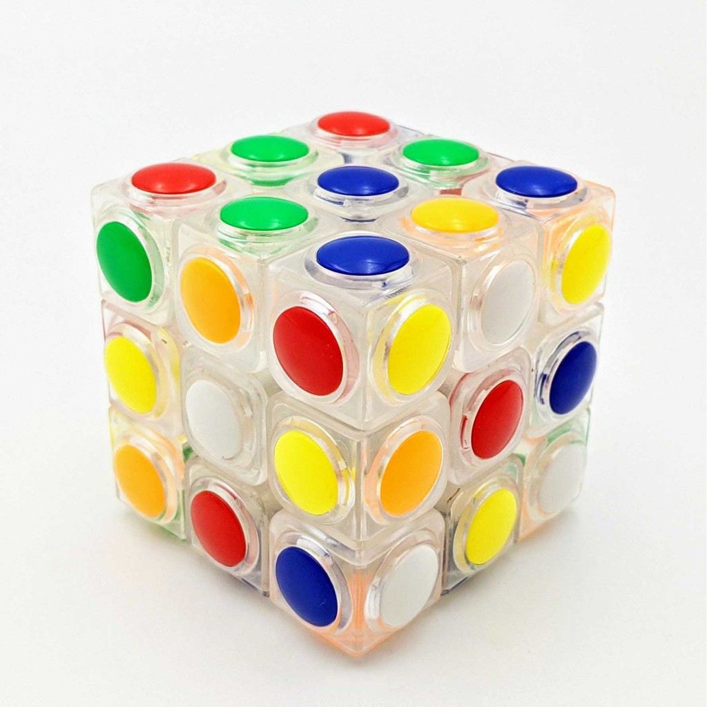 RUBIK 3x3 chấm bi - Rubic 3 Tầng Stickerless - Xếp hình khối lập phương rubik