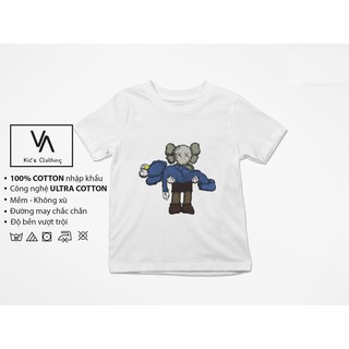 Áo thun / Áo phông trẻ em bé trai bé gái Kaws đôi chất cotton cao cấp VA107e