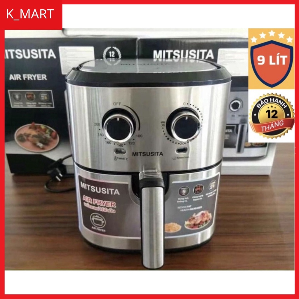Nồi chiên không dầu mitsusita 9l. công nghệ thái lan .Nướng cả thế giới [ K_MART Siêu thị tiện ích gia đình ]